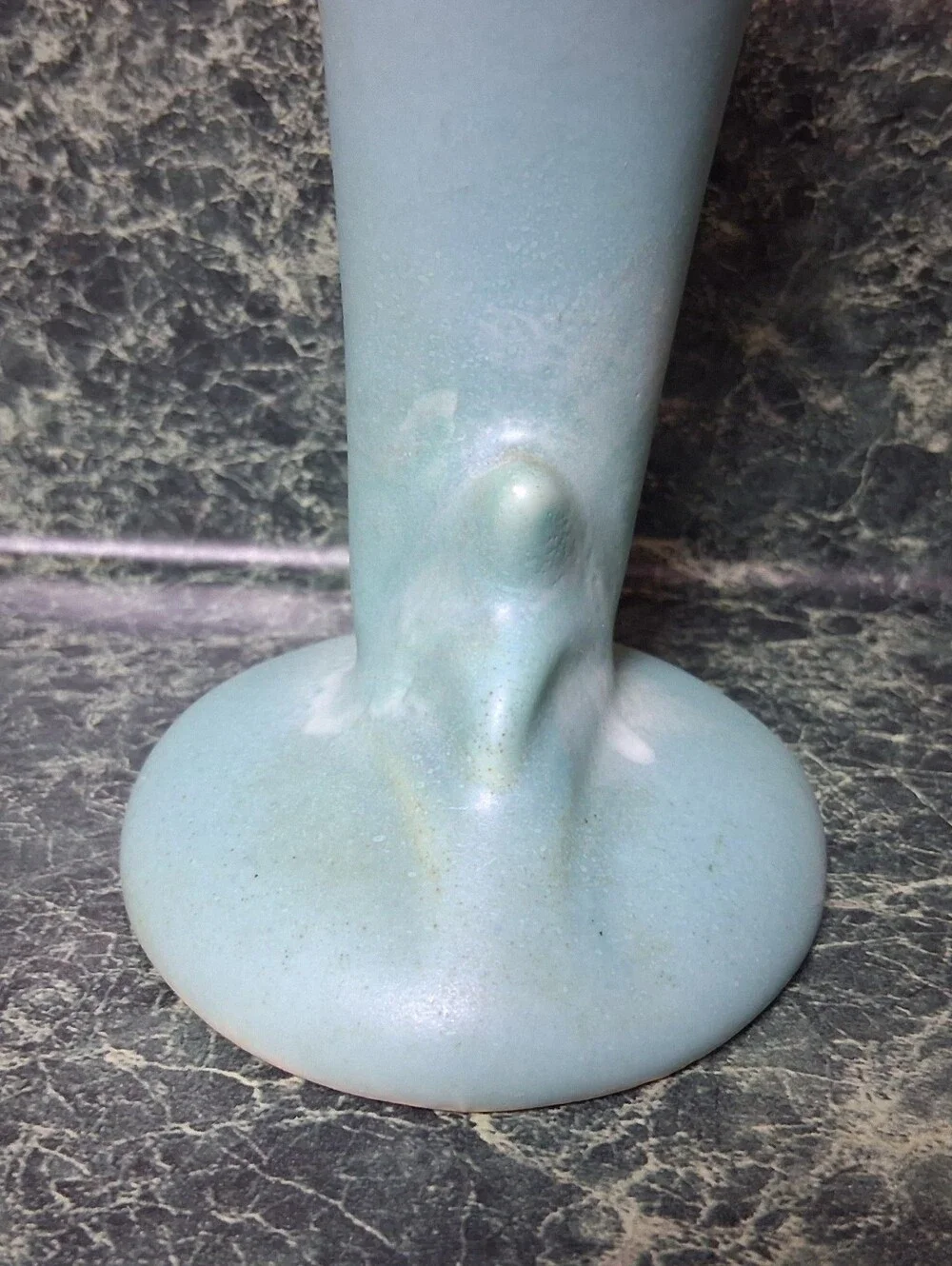 Vintage Van Briggle Pottery Bird Of Paradise Vase Turquoise